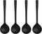 Plastic Dessert Spoons, Disposable Heavy Duty Black Spoons for Party, Office, Restaurants, 100 Pieces