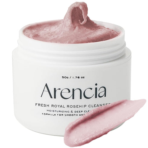 French Royal Rosehip Brightening Face Cleanser & Daily Scrub, Moisturizing Exfoliating Spa Quality (1.76oz)