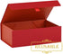 5 Pcs Red Magnetic Gift Box for Presents, 10.8x7.5x3.5 Inches, Luxury Collapsible Box for Wedding, Birthday