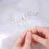 Unicra Bride Wedding Crystal Hair Pins, Bridal Hair Accessories for Women and Girls, Silver