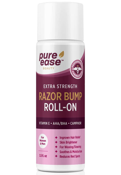 Razor Bump Treatment Roll-On, 3.5 oz Ingrown Hair Serum for Bikini Area, Face, Neck, with Vitamin E
