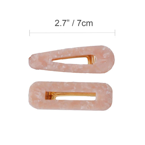 Resin Tortoise Leopard Print Hair Clips and Barrettes, 4 Pack (Women's Accessories)