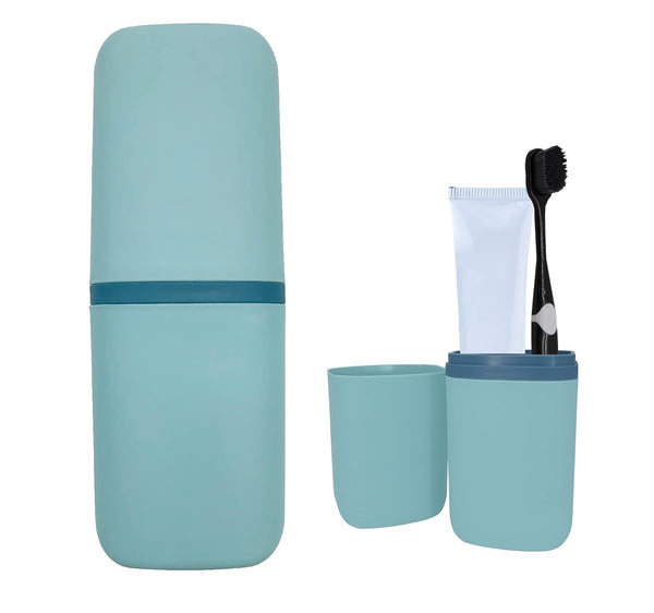 Travel Toothbrush & Toothpaste Case, Toothbrush Travel Holder with Cup Portable Travel