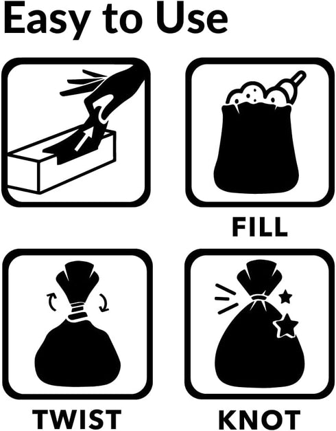 BOS Odor-Sealing Kitchen, Home & Food Small Trash Bags, Disposable Bags, Scent & Smell Free (50 Bags) [Size XL, Color