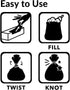 BOS Odor-Sealing Kitchen, Home & Food Small Trash Bags, Disposable Bags, Scent & Smell Free (50 Bags) [Size XL, Color