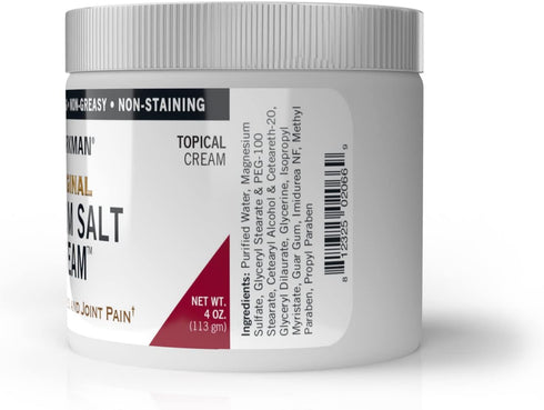 Kirkman Epsom Salt Cream, 4oz Cream, Gluten Free, Casein Free