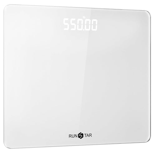 550lb Digital Bathroom Scale, Ultra-Wide Platform with Large LED Bezel-Less Display, High Precision