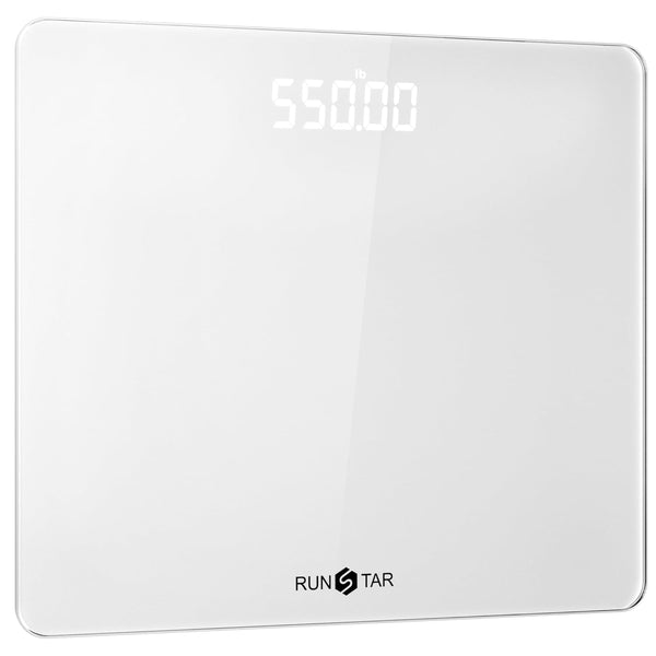 550lb Digital Bathroom Scale, Ultra-Wide Platform with Large LED Bezel-Less Display, High Precision