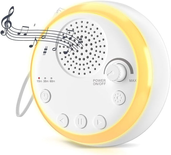 SPLENPAW Portable White Noise Machine with 16 Soothing Sounds & 3 Color Night