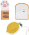Biodegradable Cellulose Compressed Sponges, Cute Cat Paw Lemon Kitchen Wood Pulp Cleaning Sponges, 3 Packs