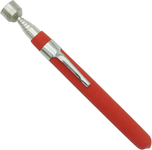 Telescopic Magnetic Pickup Tool, 5LB Magnet Stick, 24" Extendable Magnet with Pocket Clip