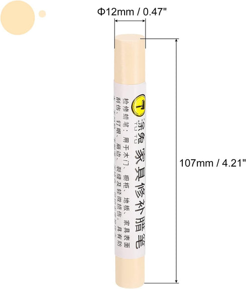 uxcell Furniture Repair Crayons - 5Pcs Linen White Wood Wax Filler Stick for Touch Up on Scratches