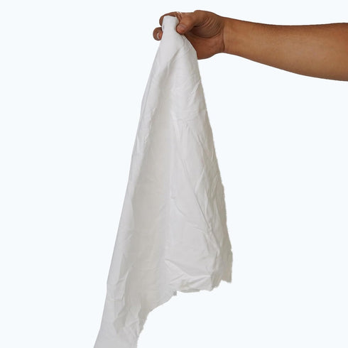 Recycled White Sheeting Rags - Bulk Woven Cotton Cleaning Rag in a Box, Lint Free All Purpose Wiping Cloth (5 lbs. Box)