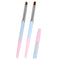 Nail Art Clean Up Brush, 2Pcs Round & Angled Nail Polish Brushes for Professional Nail Art Design