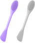 2PCS Manual Facial Cleansing Brush, Silicone 2 in 1 Face Mask Applicator and Scrubber Tool for Exfoliating Makeup