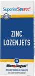 Superior Source Zinc Lozenjets | Zinc (5 mg), Vitamin C (15 mg) | Quick Dissolve MicroLingual Tablets, 60 Count