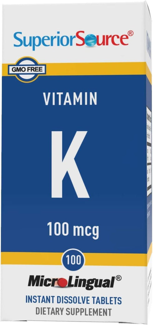 Superior Source Vitamin K1 Multivitamins, 100 mcg, 100 Count Tablet