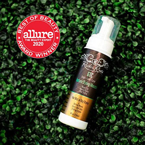 Rucker Roots Texture Styling Mousse for Natural Styles, Wash & Go, Wet or Dry Styles, Heat Styling