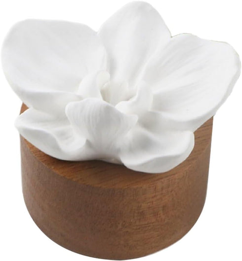 Vobumix Essential Oil Passive Flower Diffuser Mini Ceramic Essential Oil Small Diffuser Phalaenopsis