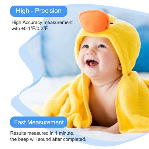 Berrcom Digital Thermometer for Adults and Kids, Oral, Rectal, Underarm, Fever Alarm, C/F Switchable