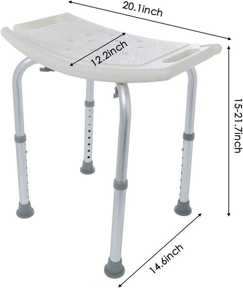 Sihand 14 21 Portable Shower Stool, Adjustable Shower Chair, Medical Tool Anti-Slip Bathtub Seat Bench, Height is