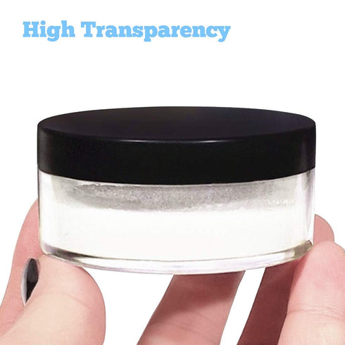 Kalevel Empty Makeup Powder Container, 50ml with Puff, Plastic Cosmetic Jars, Refillable Bottle with Sifter