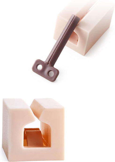LOXGO 4 Rolling Tube Toothpaste Squeezer Toothpaste For Seat Holder Stand Rotate Toothpaste Dispenser For Bathroom