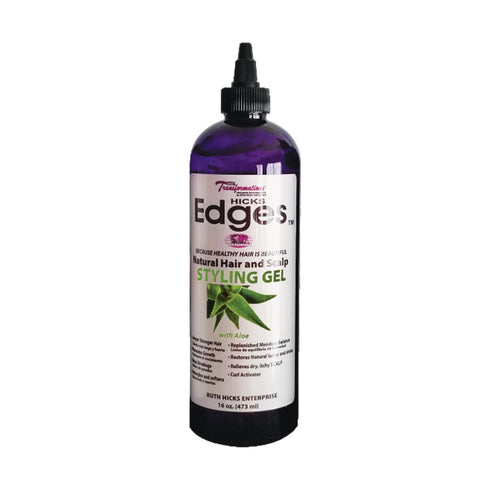 Hicks Edges Curl Activator, Definer Twist, Dry and Release Styling Gel for Vibrant Healthy Hair, 16 oz
