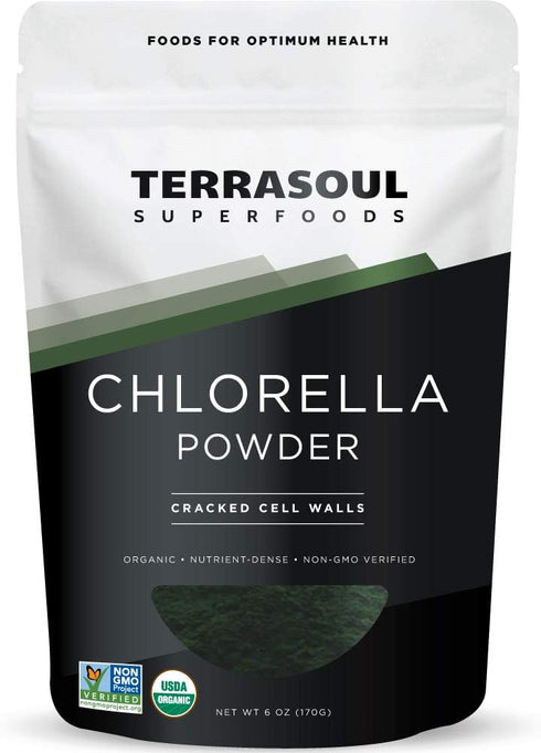 Terrasoul Superfoods Organic Chlorella Powder, Cracked Cell Walls, 6 Ounces