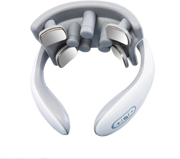 SWZEC Electric Neck Massager with Tens and Heat for Neck Pain Relief (White)