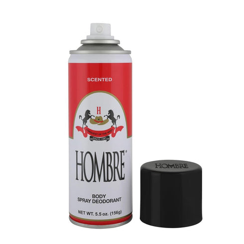 Hombre Red Deodorant Body Spray Classic for Men, 5.5oz-156g (1 Pack)
