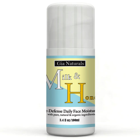 Pure, Natural, and Organic MILK AND HONEY AGE-DEFENSE DAILY FACE MOISTURIZER Lotion For Normal to Dry Skin. Hydrate, fight wrinkles and lines! Great for sensitive skin!
