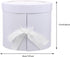 Packaging balacoo Double Layer round Flower Box for Fresh Flower Arrangement, White Floral with Lid, Suitable