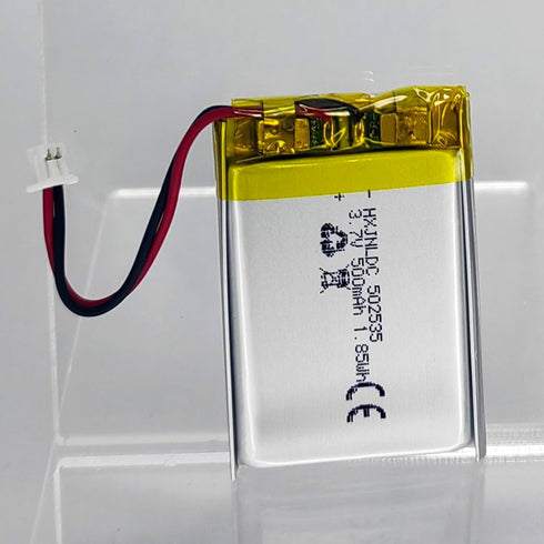 DC 3.7V 500mAh 502535 Rechargeable Lithium Polymer Battery for DIY 3.7-5V Electronic Products with LED Lights