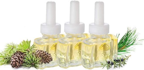 Scent Fill 100% Natural Juniper Woods Plug in Air Freshener, Scented Oil Refills, 3 Refills for Home Use