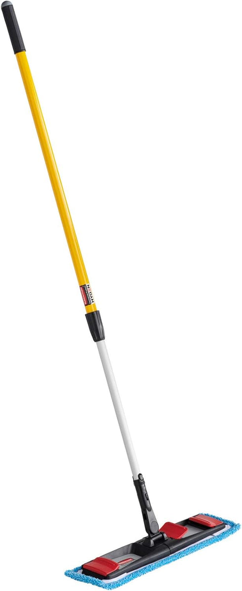 Rubbermaid Commercial Products Microfiber Flat Mop Pad, Blue, Washable for Heavy-Duty Cleaning on Floors