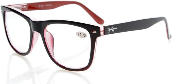 Eyekepper Readers Square Large Lenses Reading Glasses for Women, Spring-Hinges