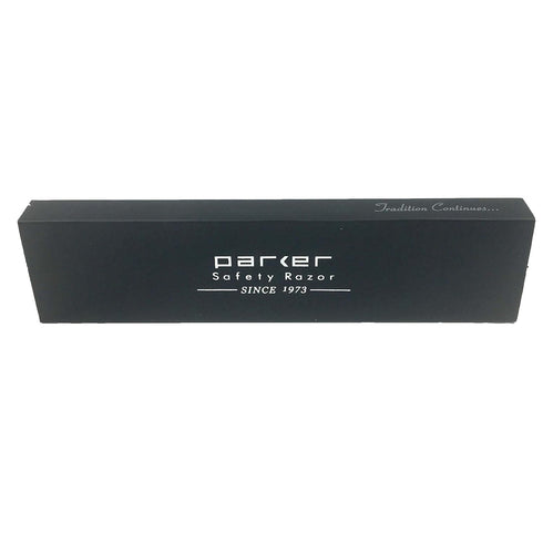 Parker SR1 Stainless Steel Straight Edge Barber Razor, Professional Shavette with 5 Premium Platinum Half Blades