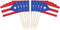JAVD CYPS 100 Pcs Puerto Rican Toothpick Flags, Mini Stick Cupcake Toppers, Country Picks Party Decoration, Cocktail