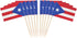 JAVD CYPS 100 Pcs Puerto Rican Toothpick Flags, Mini Stick Cupcake Toppers, Country Picks Party Decoration, Cocktail
