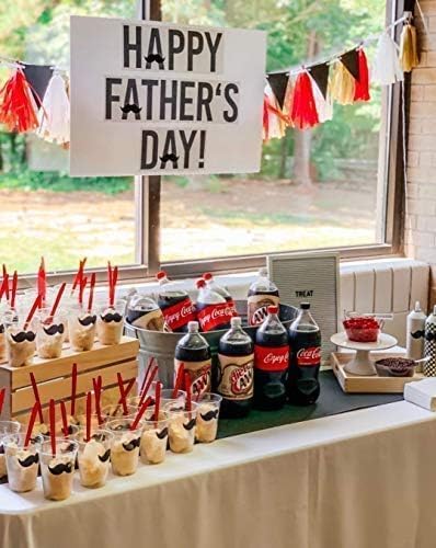 Mustache Stickers for Happy Father's Day - 234 Pcs Chalkboard Labels for Cup Bottle Party Supplies