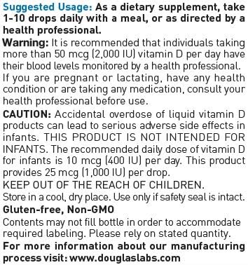 Douglas Laboratories Liquid Vitamin D3, 0.75 fl. oz., Supports Bones, Cell Growth, Immune Function