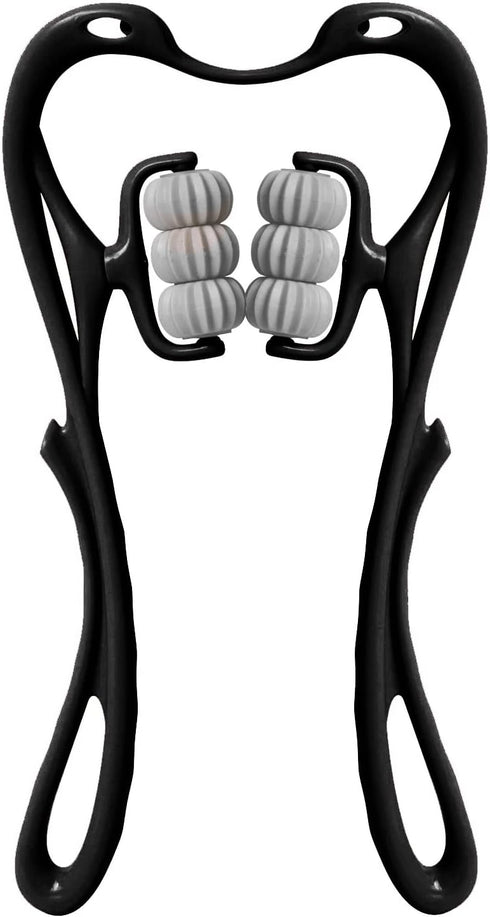 HaSeftni Neck Massager - Upgrade 6 Balls Roller for Pain Relief, Handheld Tool for Legs, Waist, Shoulder