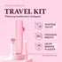 Natural Whitening Travel Kit, Medium Toothbrush & Fluoride Free Toothpaste for Teeth Whitening, Travel Size