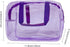 Travel Clear Waterproof PVC Bag, Toiletry Carry Pouch Makeup Artist Bag, Makeup Bags with Zipper Handle Straps, Tote Bag Violet