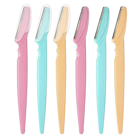 Ladies Shaving Razors - 3R Factory Eyebrow Razors for Women, Face & Neck, Safety Cover (Packs of 6)