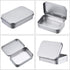 AKOAK 3 Pcs Silver Rectangular Empty Hinged Tins, 3.7 x 2.4 x 0.8 Inches for First Aid, Crafts