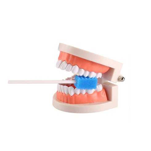 Disposable Oral Care Swabs, Tooth Cleaning Mouth Swabs, 50 Blue