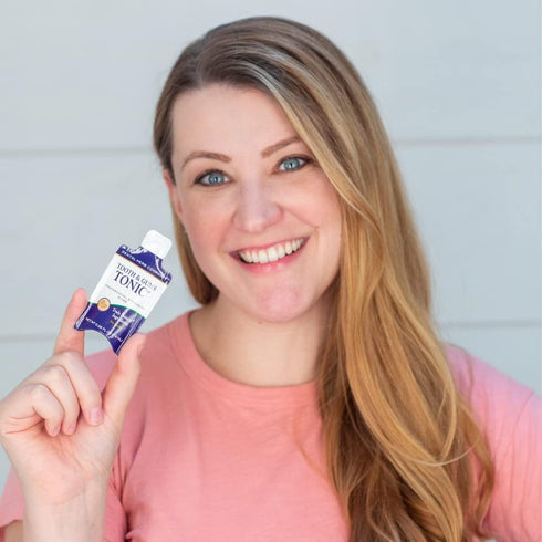 Tonic Traveler Mouthwash Minis (12 Pack) + Bamboo Toothbrush - Natural Alcohol-Free Mouthwash for Gum Health & Bad
