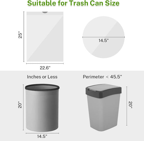 10 Gallon Drawstring Trash Bags, 1 Mil Thick White Garbage Bag, 75 Count for Office Kitchen